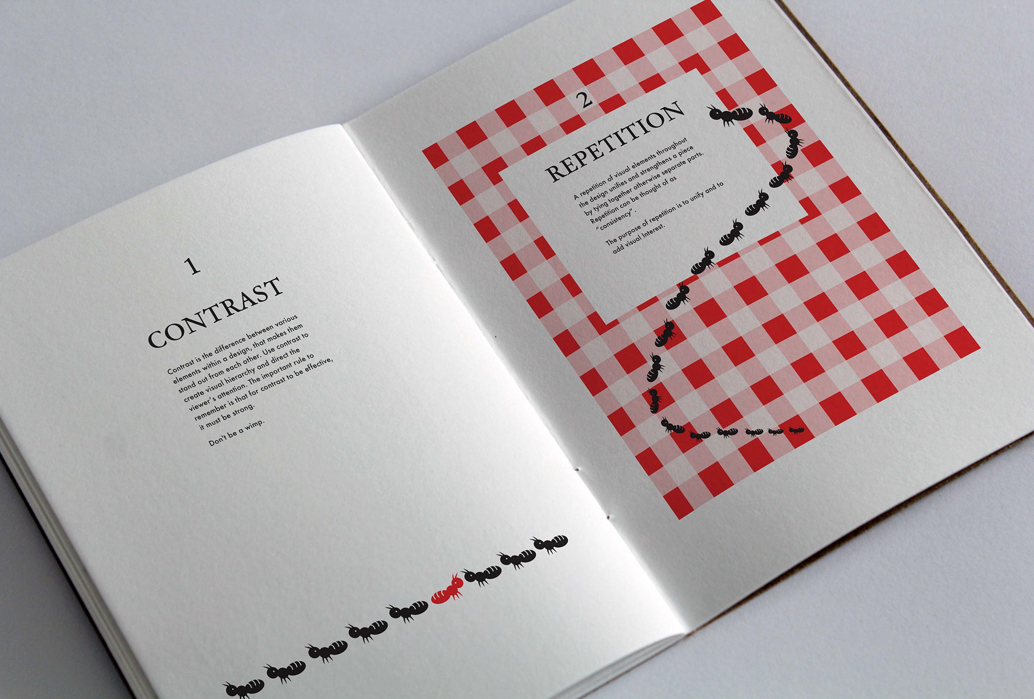 A book explaining the principles of design with ants