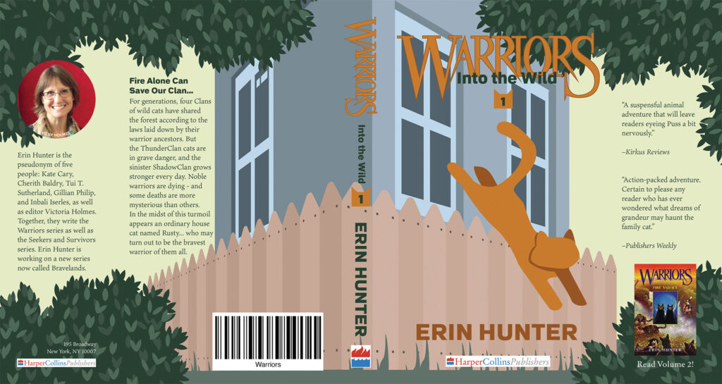 Dust jacket for the first book of the Warrior Cats series