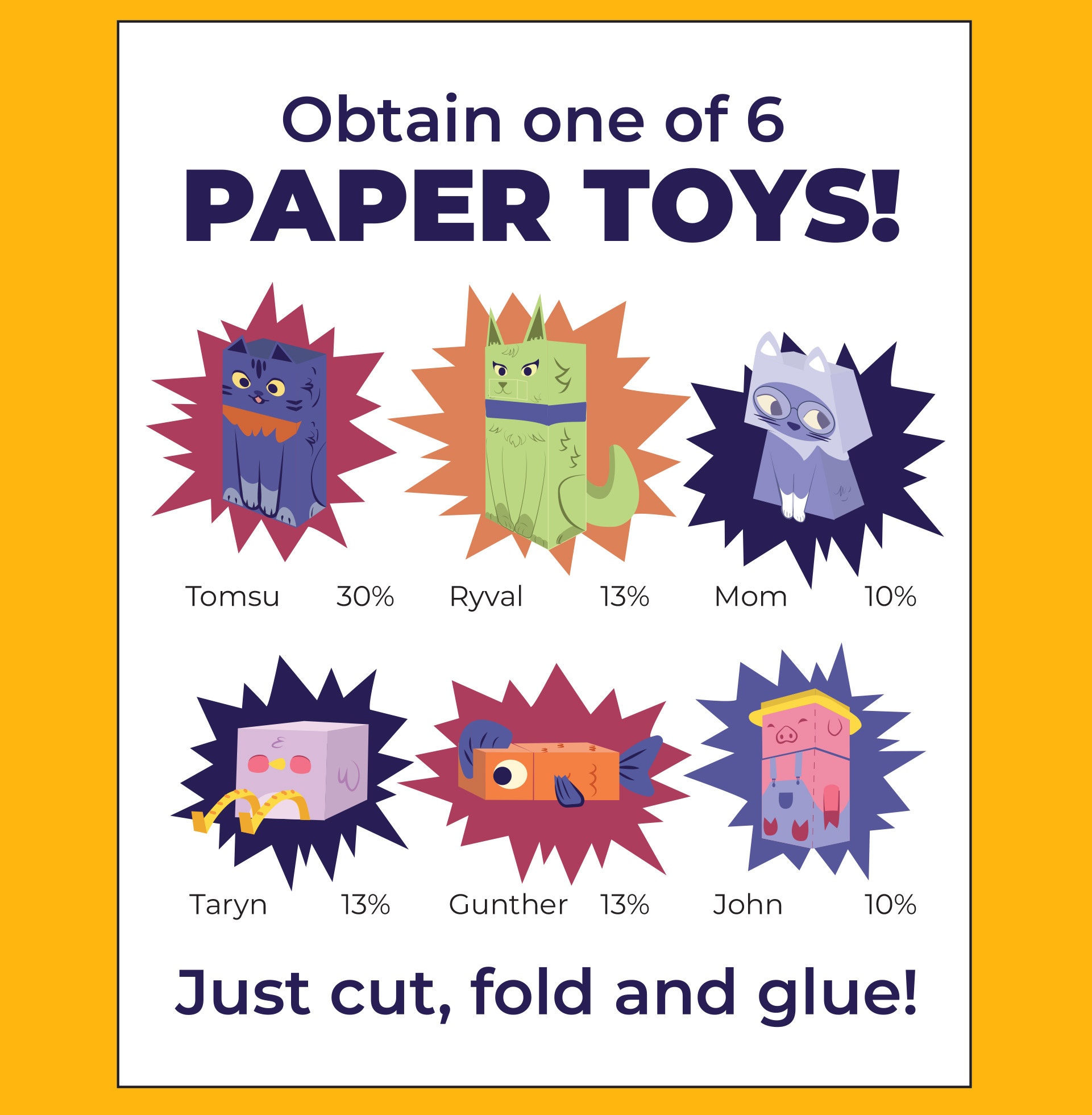 Label for the Tomsu paper toys.