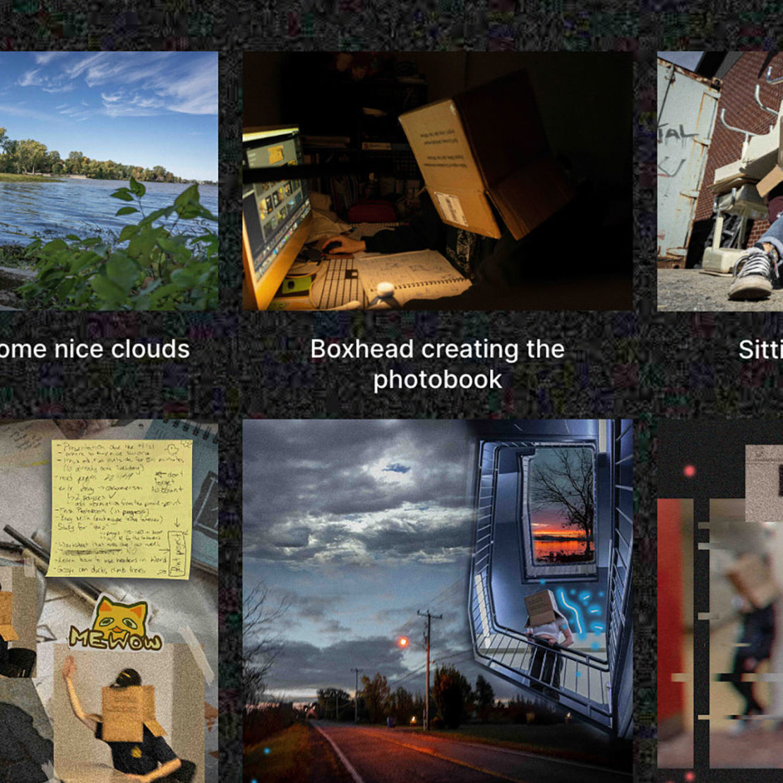 Screenshot of homepage of Photo gallery website