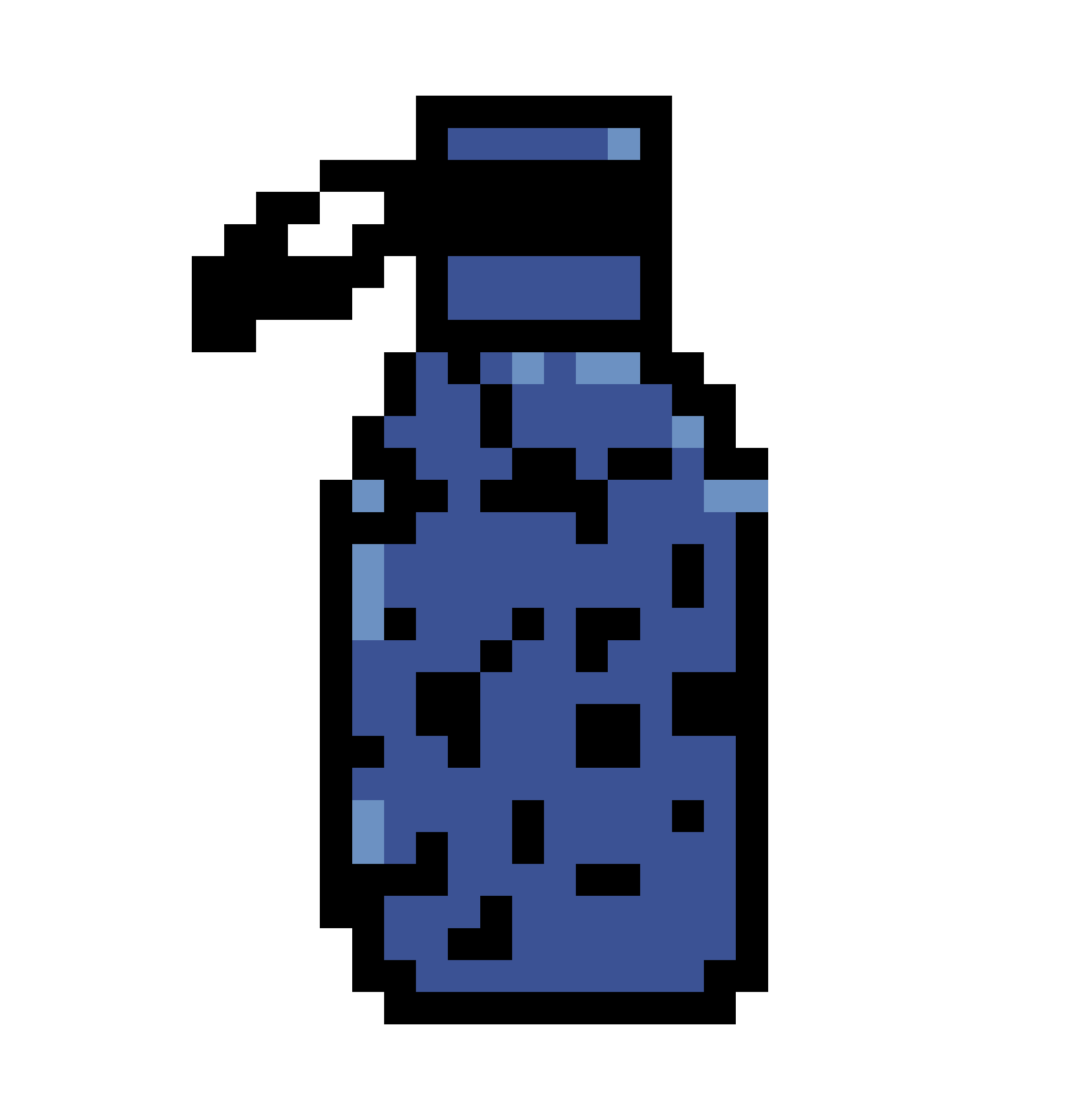 Pixel art of a water bottle